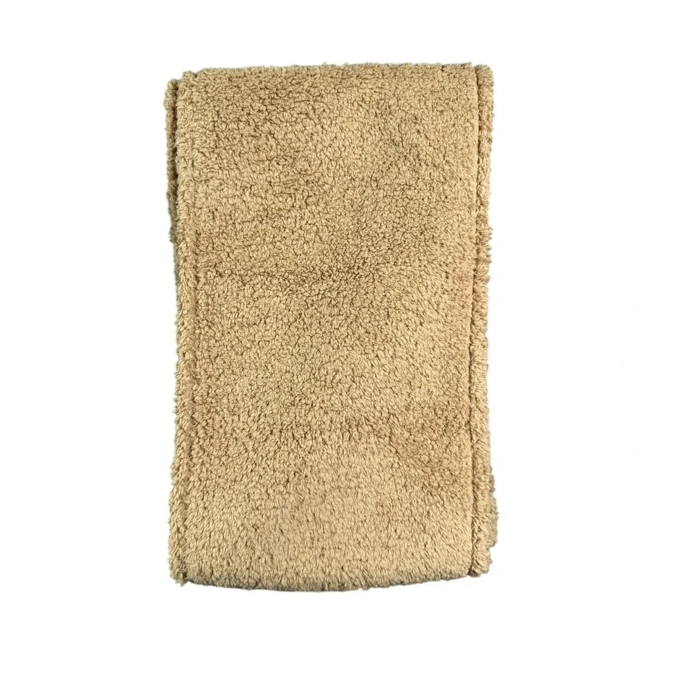 Lululemon Scarf Womens One Size Brown Sherpa Fleece‎ Snap Button Cozy Wrap